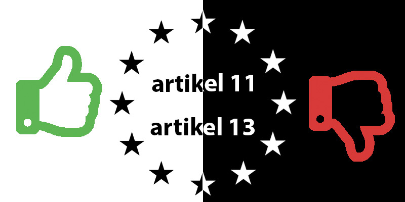 Toppbild till artikel om EU:s upphovsrättsdirektiv - artikel 11 och artikel 13